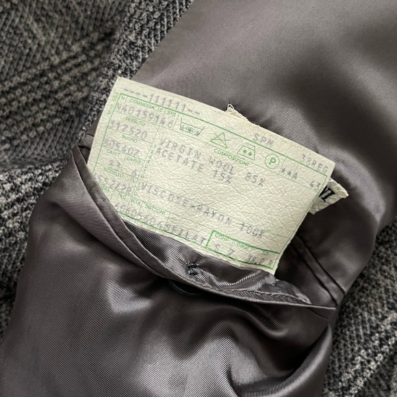 Giorgio Armani | Brown Checkered Oversized Double Breast Dad Blazer - Picture 7 of 13